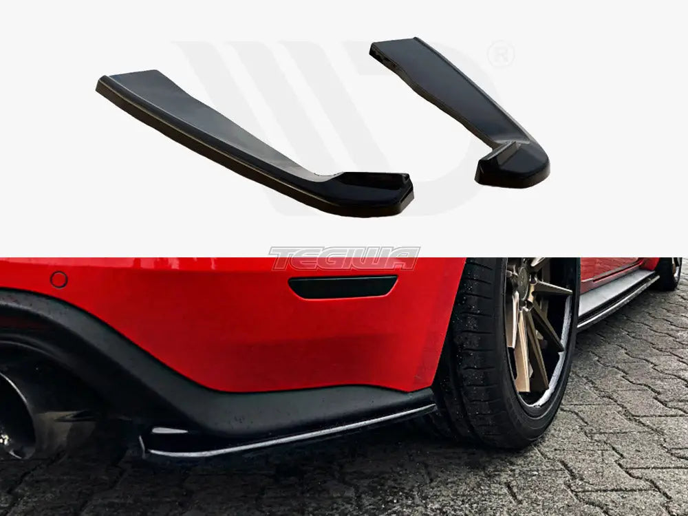 Maxton Design Rear Side Splitters Ford Mustang MK6 Facelift 2017-