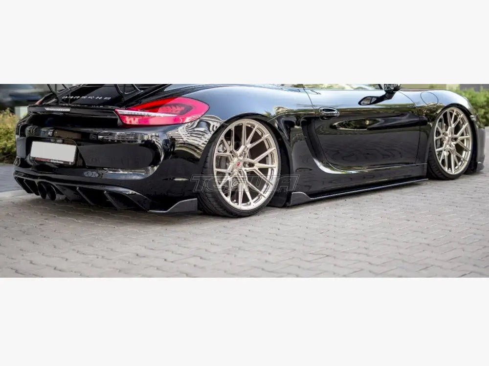 Maxton Design Rear Side Splitters Porsche Cayman MK2 981C 2013-