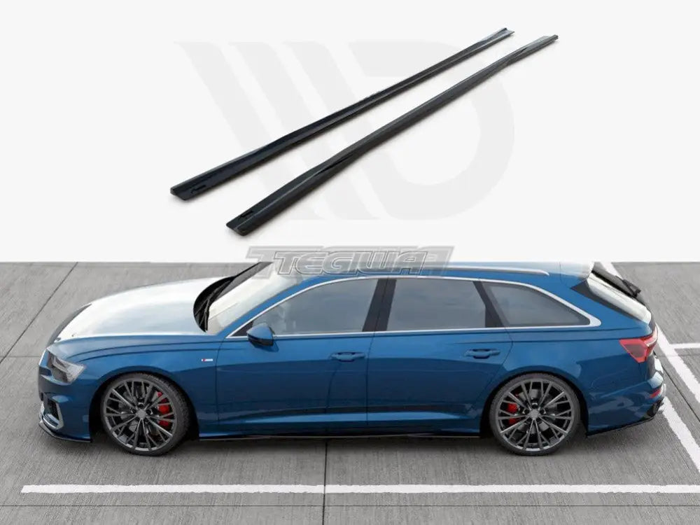 Maxton Design Side Skirt Diffusers Audi S6 A6 S-line C8 2019-