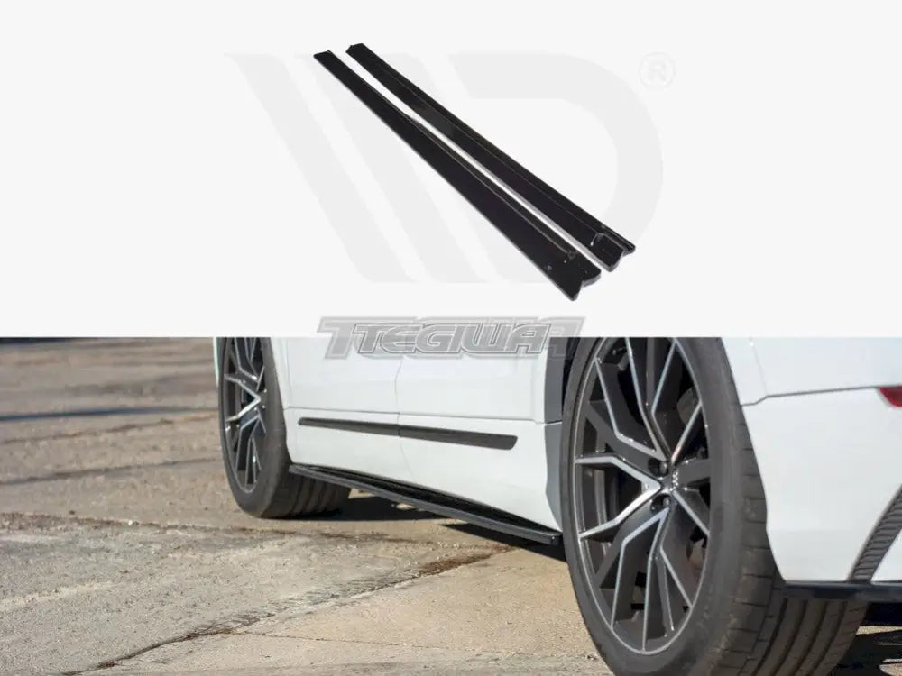 Maxton Design Side Skirts Diffusers Audi Q8 S-line 2018-