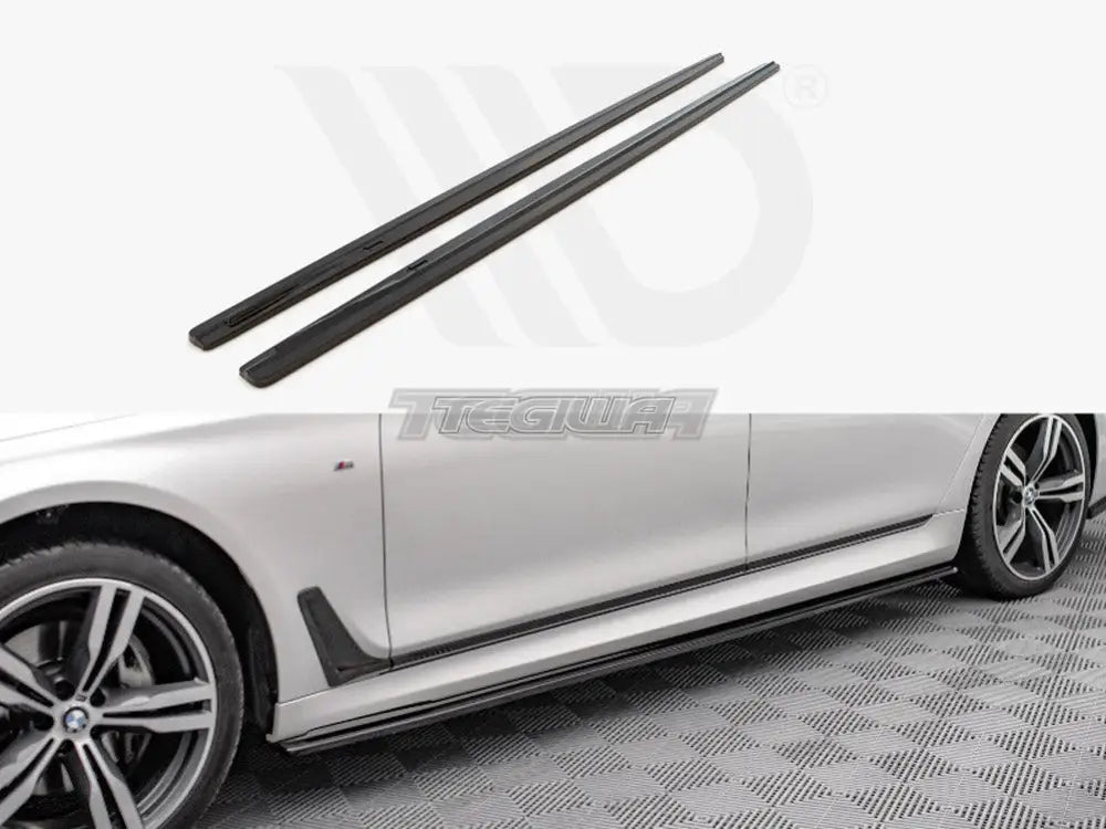 Maxton Design Side Skirts Diffusers BMW 7-Series Long M-pack G12 2015-