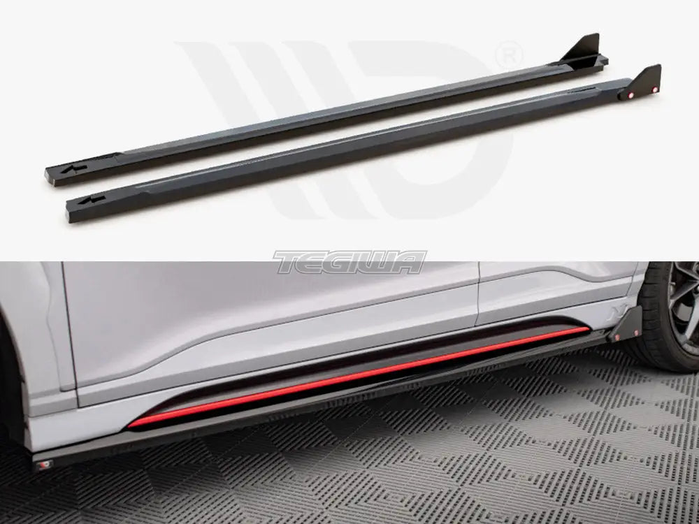 Maxton Design Side Skirts Diffusers V.1 + Flaps Hyundai Kona N Mk1