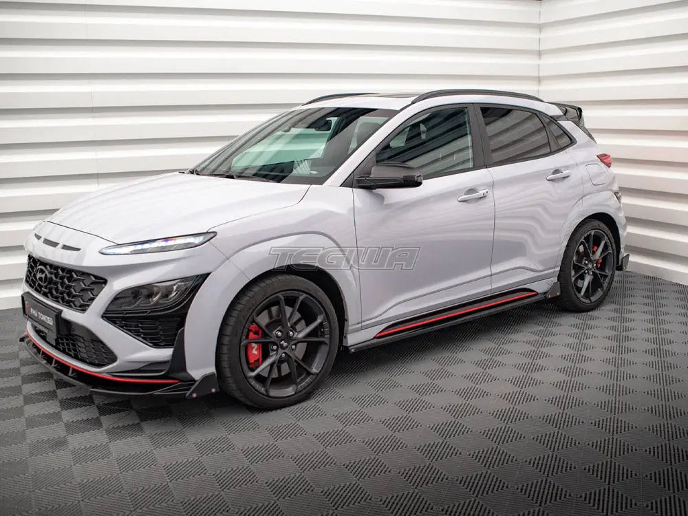 Maxton Design Side Skirts Diffusers V.1 + Flaps Hyundai Kona N Mk1