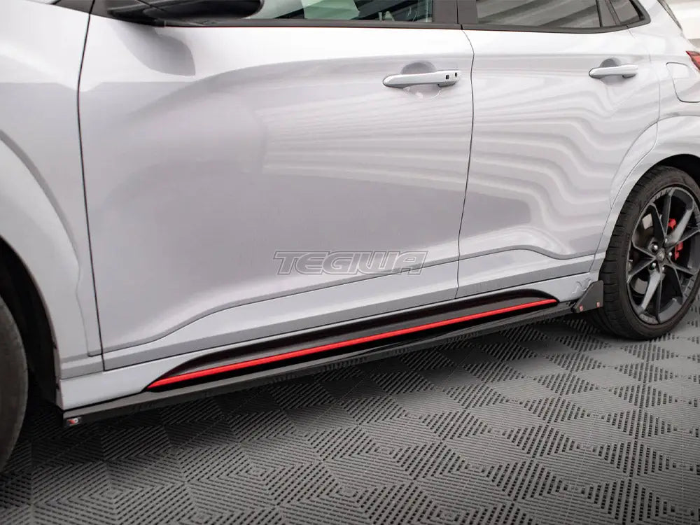 Maxton Design Side Skirts Diffusers V.1 + Flaps Hyundai Kona N Mk1