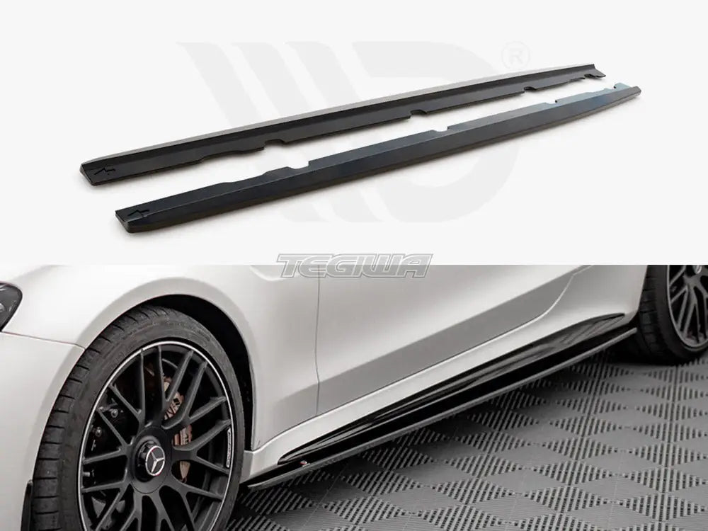 Maxton Design Side Skirts Diffusers V.1 Mercedes-amg C 63AMG Coupe C205 Facelift 18-21