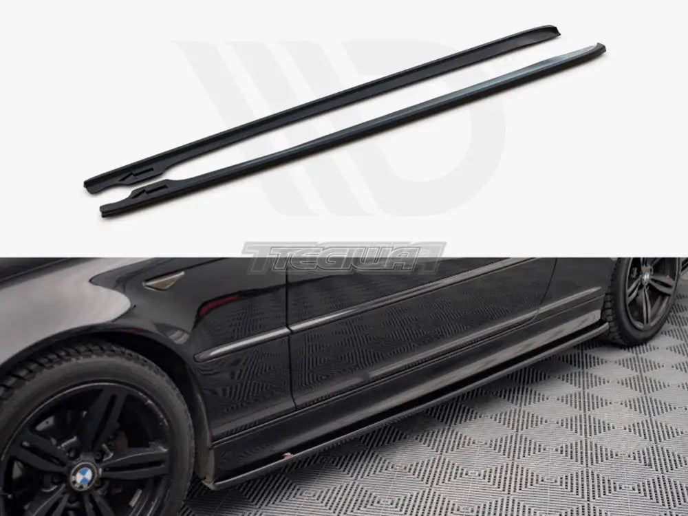 Maxton Design Side Skirts Diffusers V.2 BMW 3-Series Coupe M-pack E46 99-05