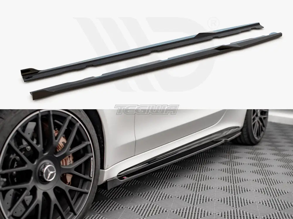 Maxton Design Side Skirts Diffusers V.2 Mercedes-amg C 63AMG Coupe C205 Facelift 18-21