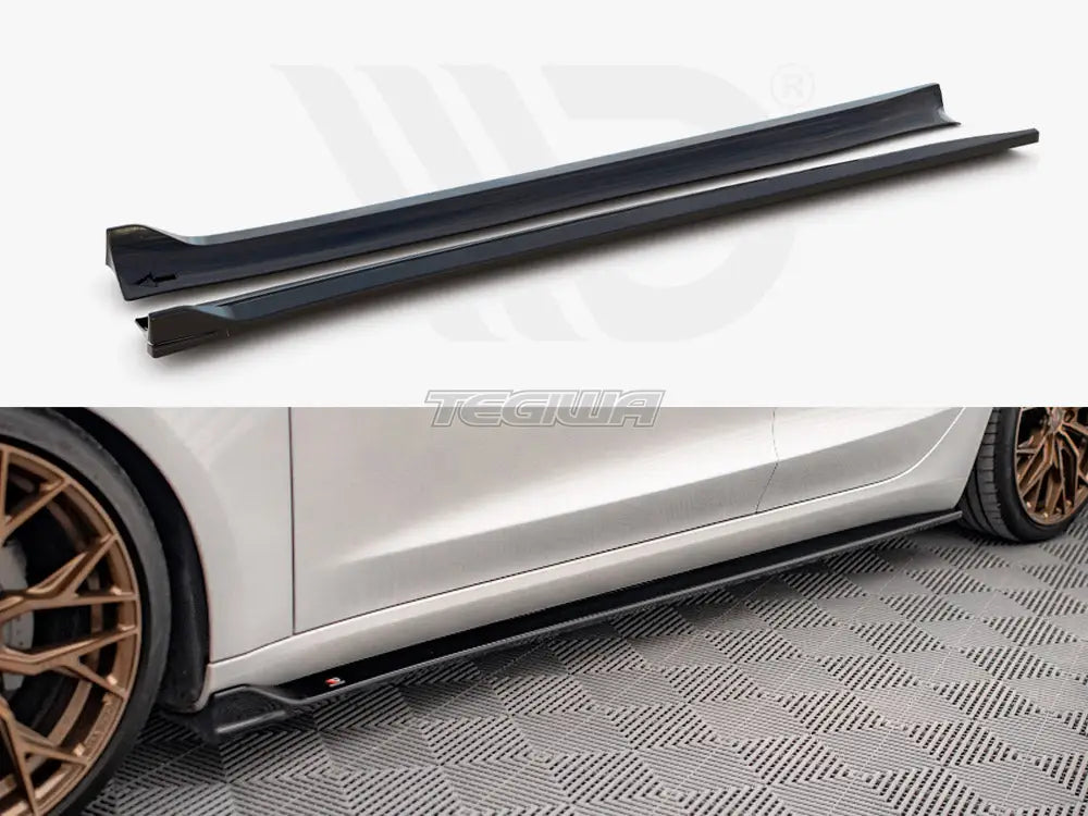 Maxton Design Side Skirts Diffusers V.2 Tesla Model 3 2017-