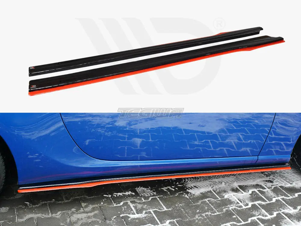 Maxton Design Side Skirts Splitters Black & Red V.2 Subaru BRZ Facelift 17-20