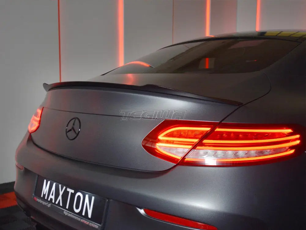 Maxton Design Spoiler Extension CAP Mercedes C-class W205 Coupe Amg-line 15-18