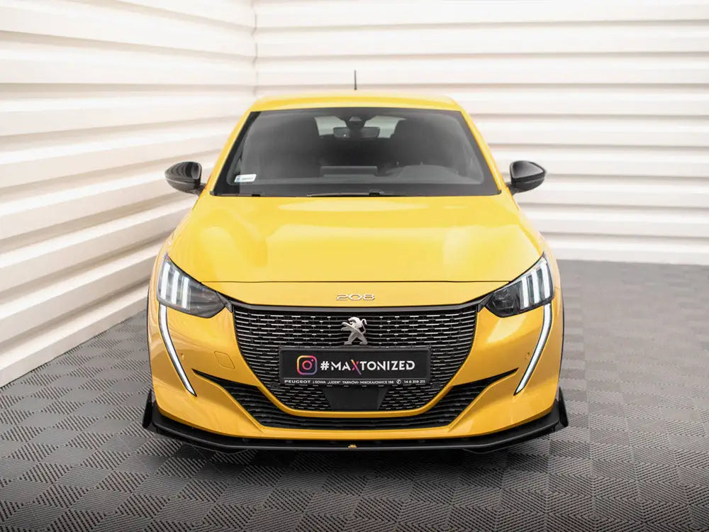 Maxton Design Street PRO Front Splitter + Flaps Peugeot 208 GT Mk2