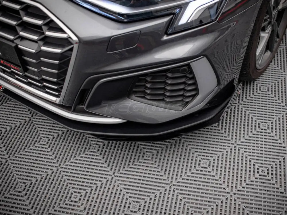 Maxton Design Street PRO Front Splitter V.1 +flaps Audi S3 A3 S-line 8Y 2020-