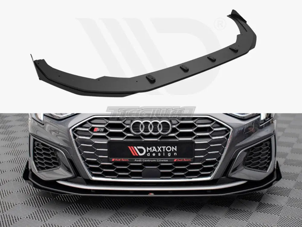 Maxton Design Street PRO Front Splitter V.1 +flaps Audi S3 A3 S-line 8Y 2020-