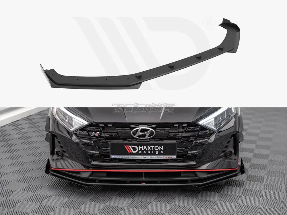 Maxton Design Street PRO Front Splitter V.1 +flaps Hyundai I20 N MK3 2020-