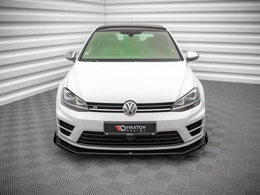 Maxton Design Street PRO Front Splitter V.1 +flaps Volkswagen Golf R MK7 13-16