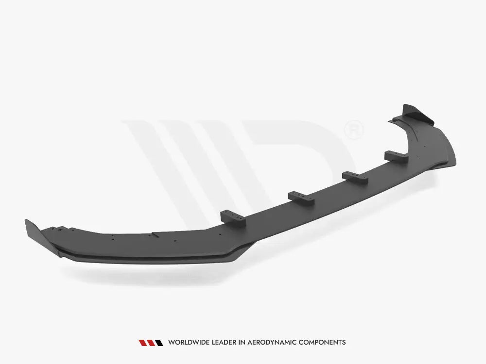 Maxton Design Street PRO Front Splitter V.1 +flaps Volkswagen Golf R MK7 13-16