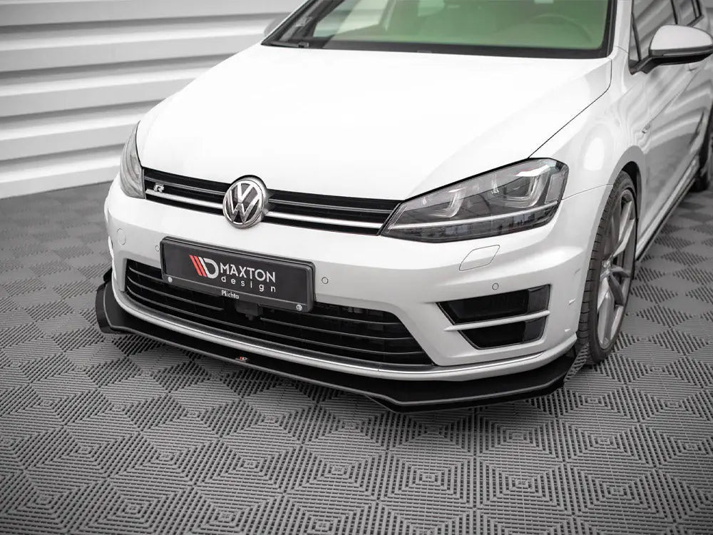 Maxton Design Street PRO Front Splitter V.1 +flaps Volkswagen Golf R MK7 13-16