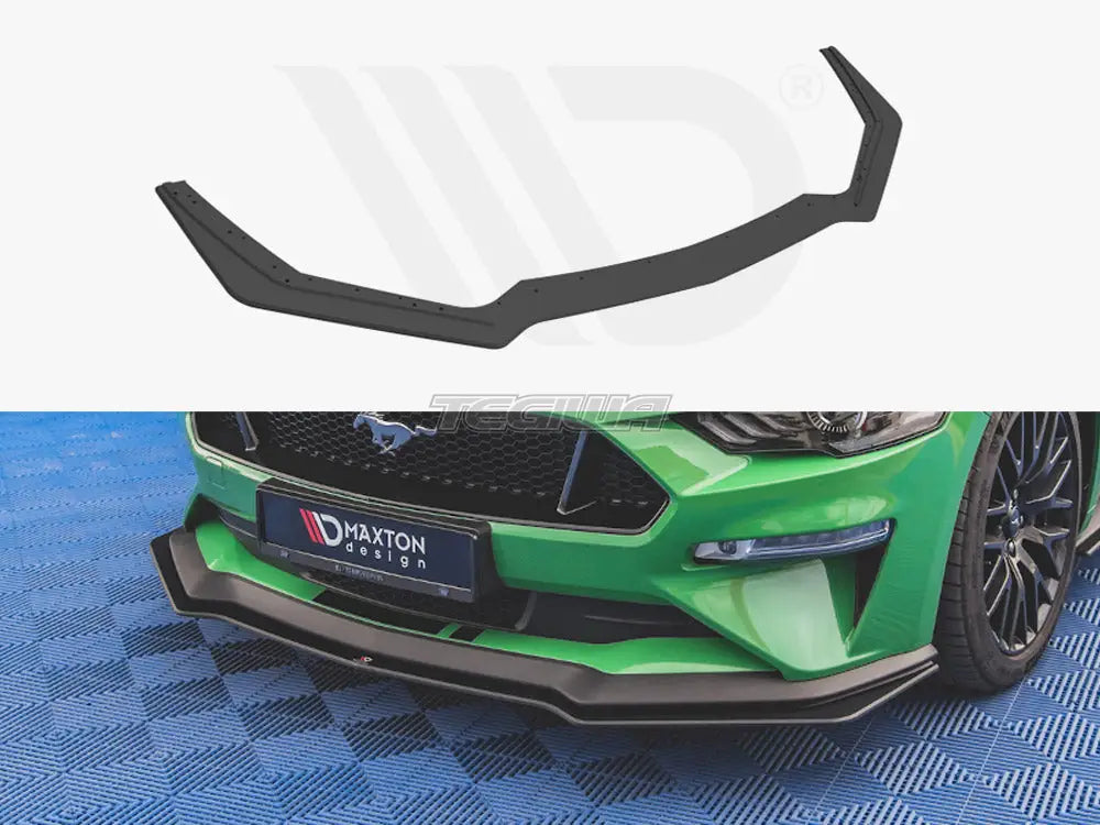 Maxton Design Street PRO Front Splitter V.1 Ford Mustang GT MK6 Facelift 2017-