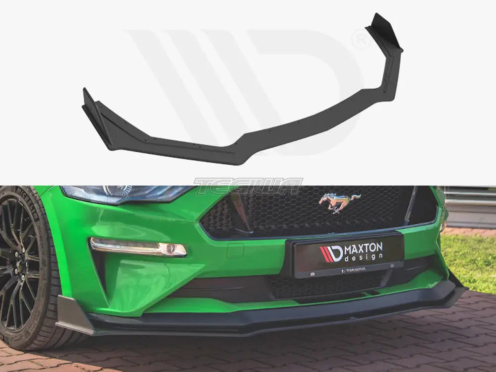 Maxton Design Street PRO Front Splitter V.2 Ford Mustang GT MK6 Facelift 2017-