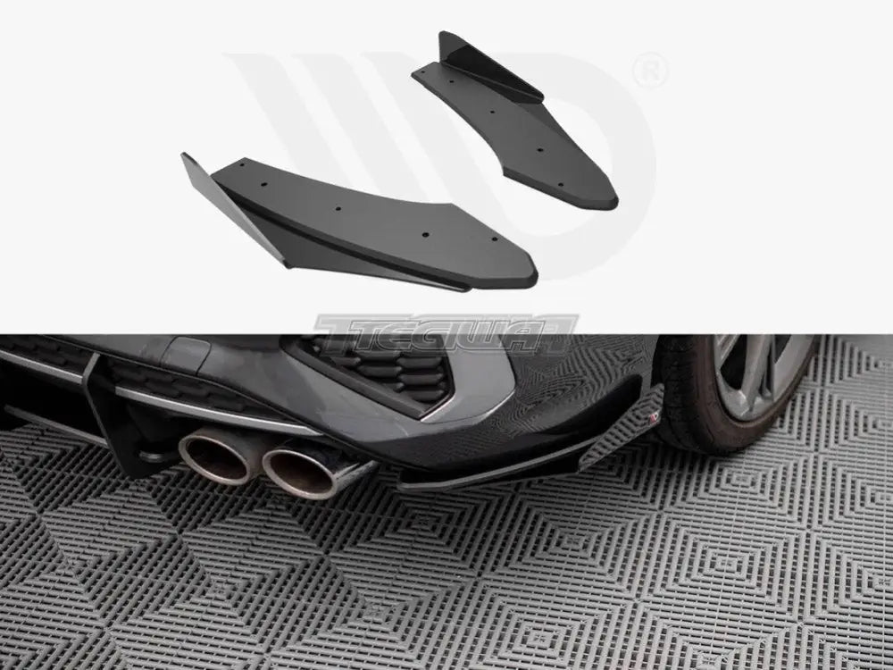 Maxton Design Street PRO Rear Side Splitters +flaps Audi S3 Sedan 8Y 2020-