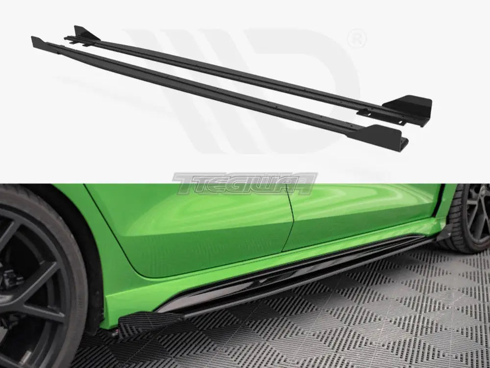 Maxton Design Street PRO Side Skirts Diffusers +flaps Audi RS3 Sedan 8Y 2020-