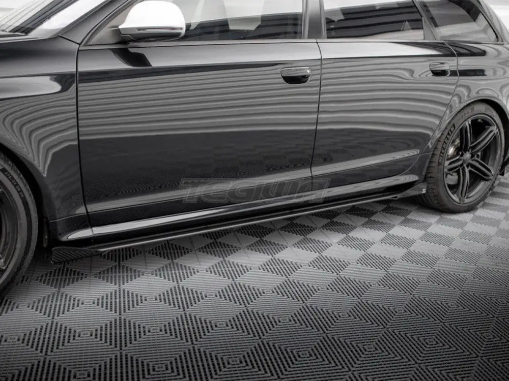 Maxton Design Street PRO Side Skirts Diffusers + Flaps Audi RS6 Avant C6