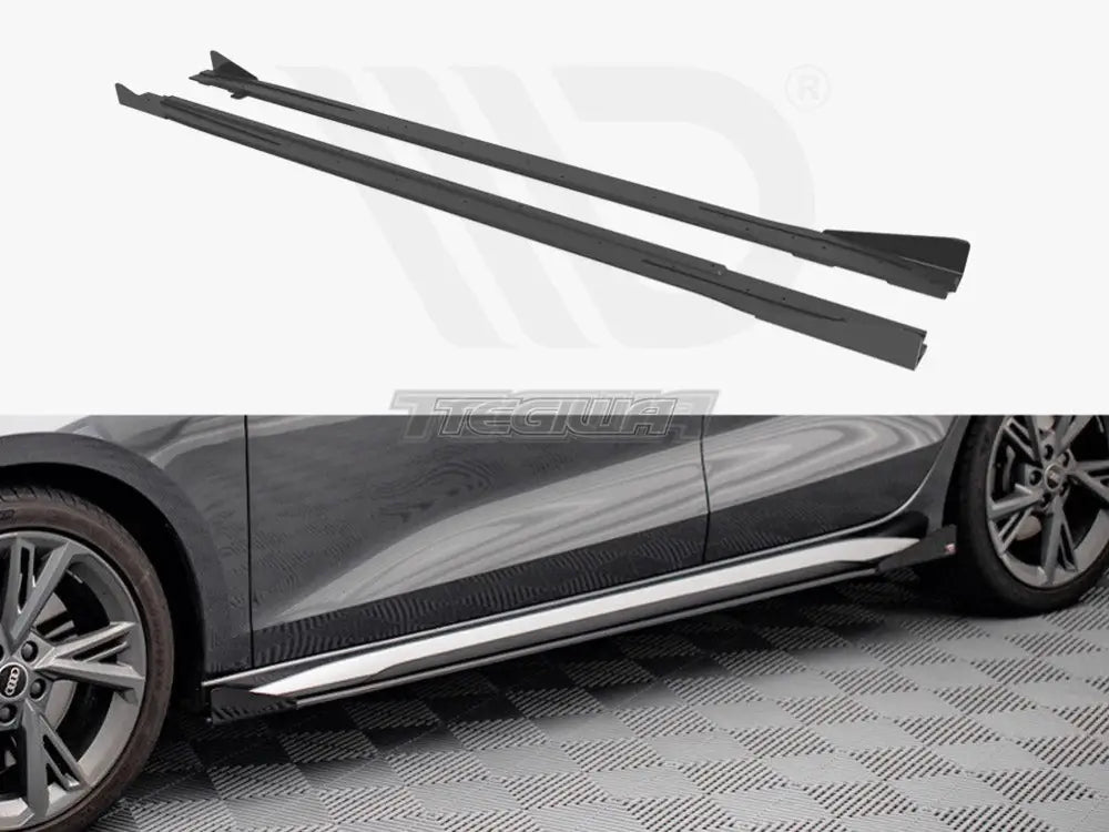 Maxton Design Street PRO Side Skirts Diffusers +flaps Audi S3 A3 S-line 8Y 2020-