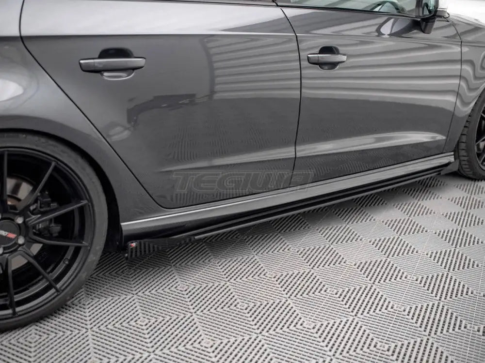 Maxton Design Street PRO Side Skirts Diffusers +flaps Audi S3 Sportback 8V Facelift