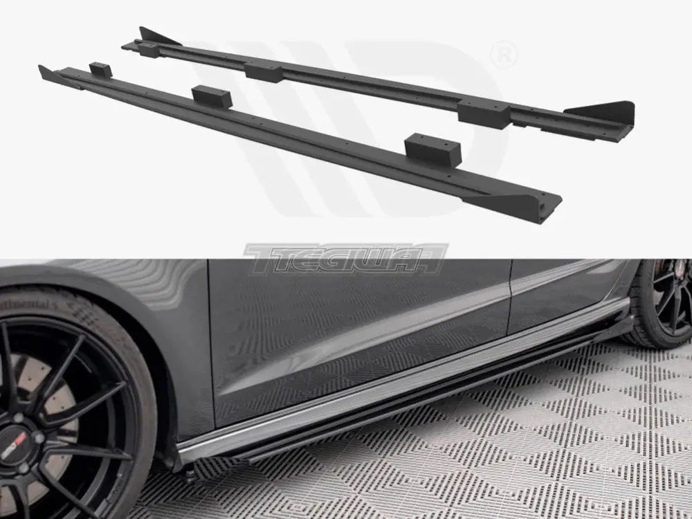 Maxton Design Street PRO Side Skirts Diffusers +flaps Audi S3 Sportback 8V Facelift