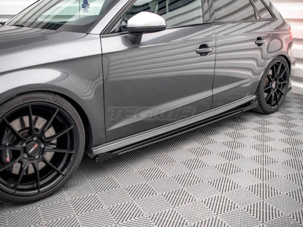 Maxton Design Street PRO Side Skirts Diffusers +flaps Audi S3 Sportback 8V Facelift