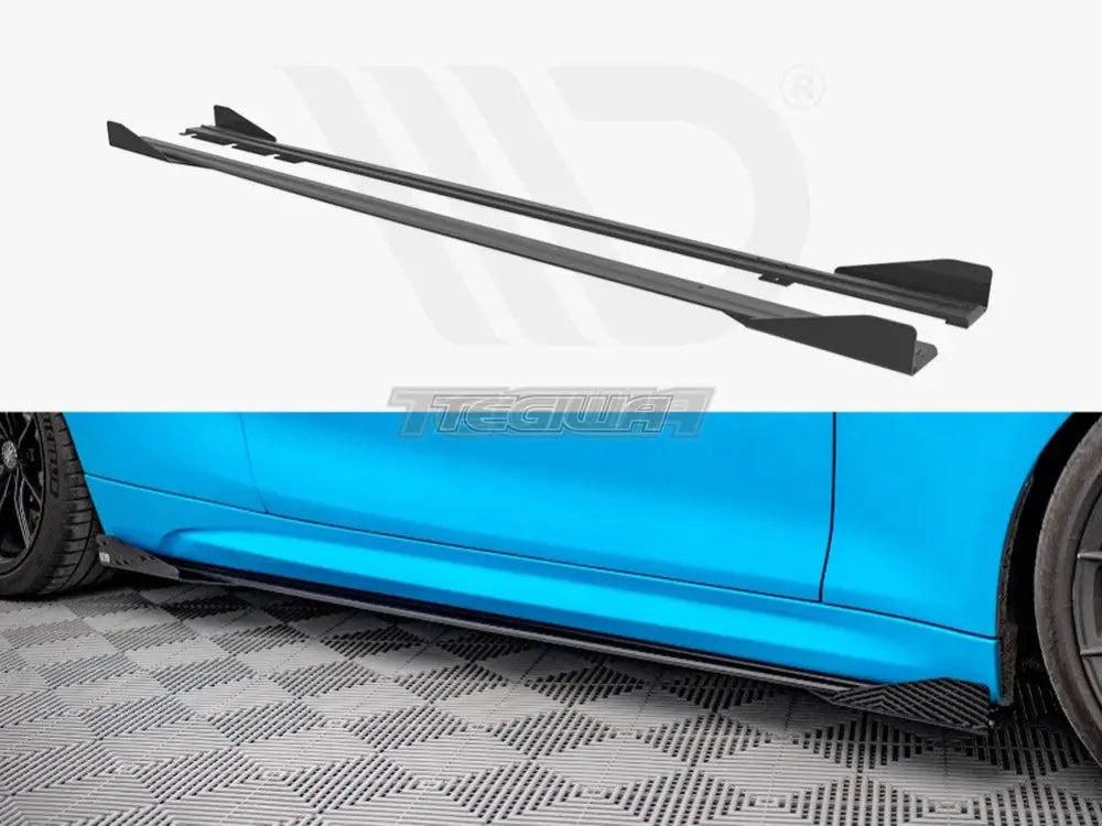 Maxton Design Street PRO Side Skirts Diffusers +flaps BMW M2 F87 16-20