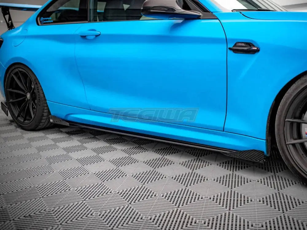 Maxton Design Street PRO Side Skirts Diffusers +flaps BMW M2 F87 16-20