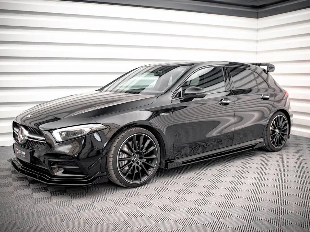 Maxton Design Street PRO Side Skirts Diffusers + Flaps Mercedes A35 AMG AMG-Line Aero Pack W177