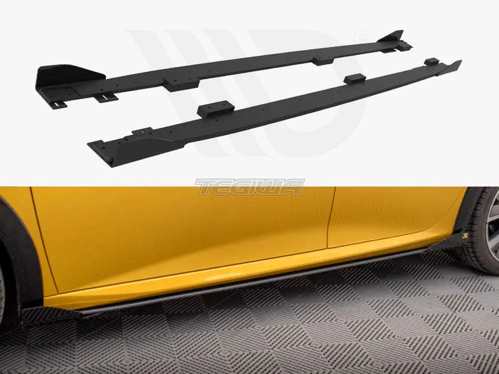 Maxton Design Street PRO Side Skirts Diffusers + Flaps Peugeot 208 GT Mk2