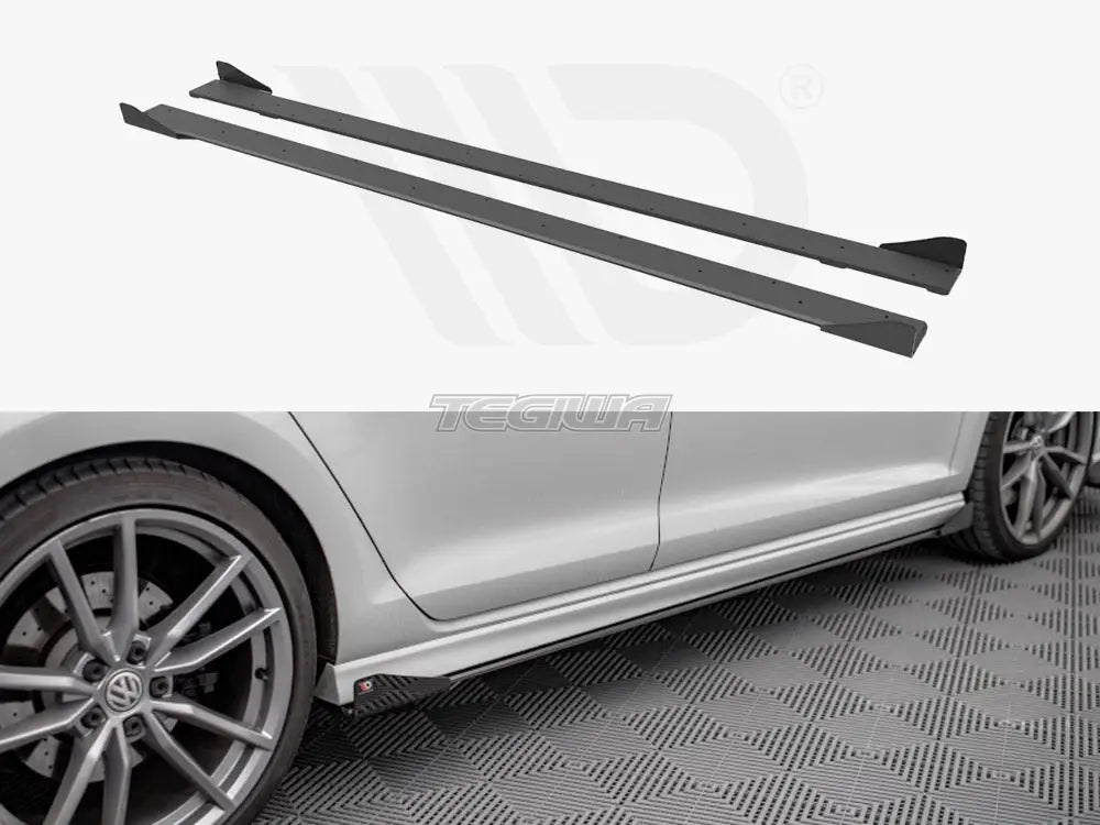 Maxton Design Street PRO Side Skirts Diffusers +flaps Volkswagen Golf R MK7 13-16