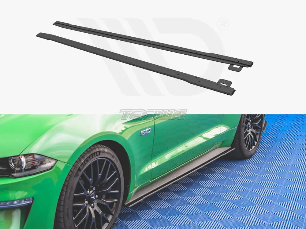 Maxton Design Street PRO Side Skirts Diffusers V.1 Ford Mustang GT MK6 Facelift 2017-