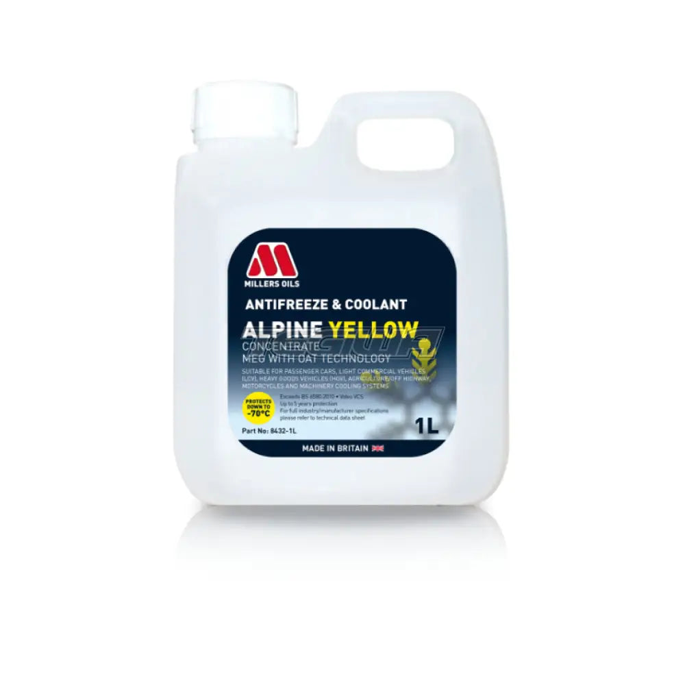 Millers Alpine Yellow Concentrate Antifreeze