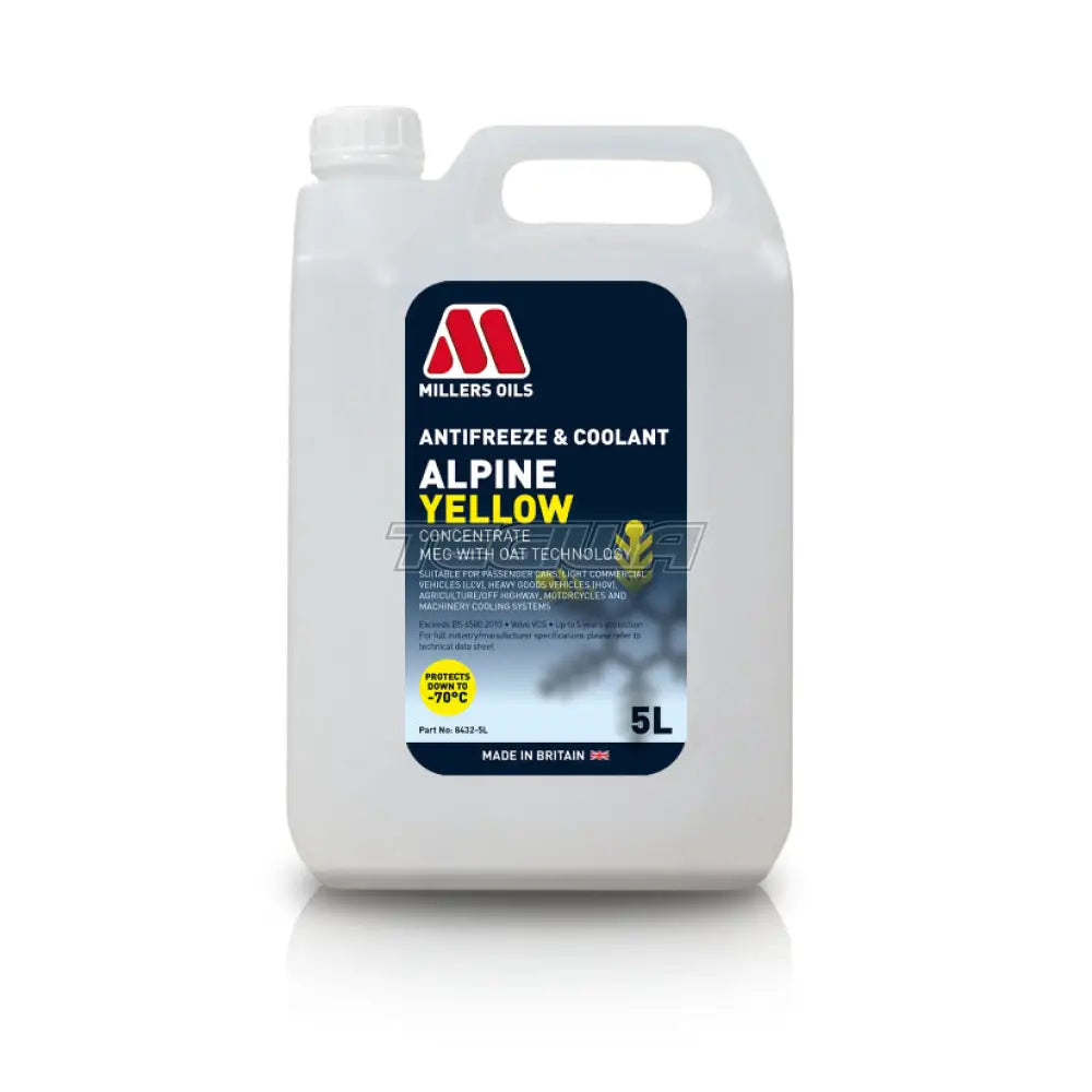 Millers Alpine Yellow Concentrate Antifreeze