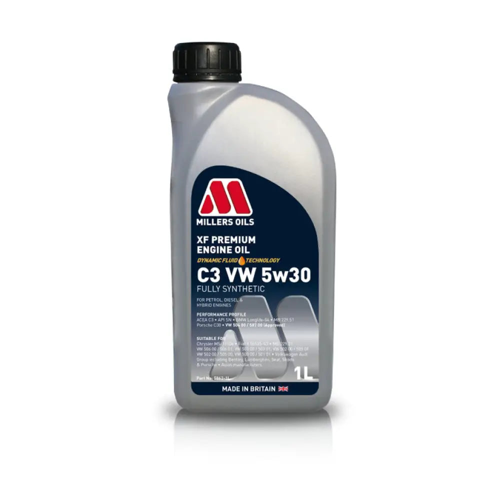 Millers XF Premium C3 VW 5w30 Engine Oil