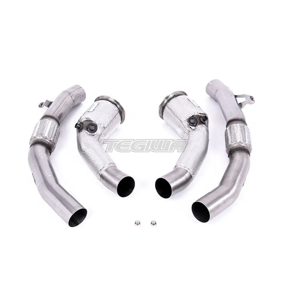 Milltek Audi RS6 C8 4.0 V8 bi-turbo (Non OPF/GPF Models - USA/ROW Models) 2020-2023 Large-bore Downpipes and Cat Bypass Pipes Exhaust - SSXAU907