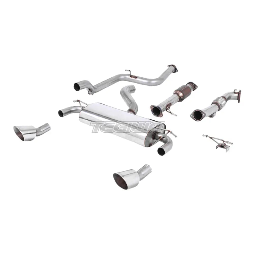 Milltek Ford Focus MK2 RS 2.5T 305PS 2009-2010 Turbo-back including Hi-Flow Sports Cat Exhaust - Resonated System