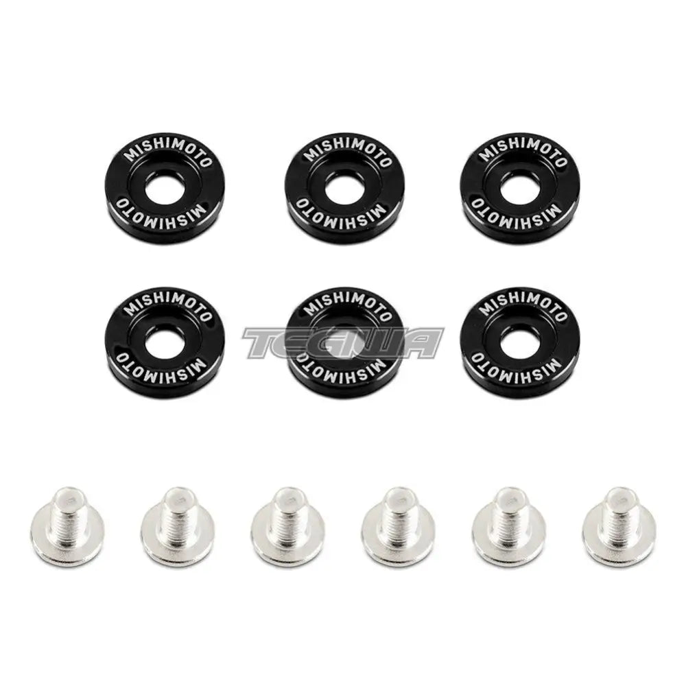 Mishimoto M6 X 1.0 Fender Washer and Bolt Kit 16.7mm OD 6 pcs