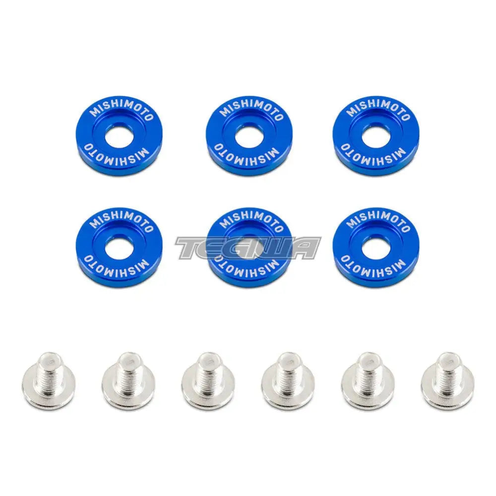 Mishimoto M6 X 1.0 Fender Washer and Bolt Kit 16.7mm OD 6 pcs