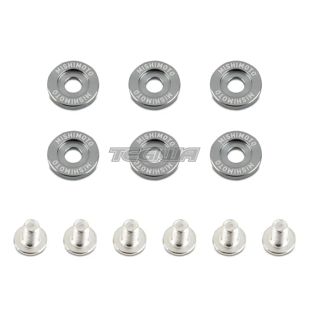 Mishimoto M6 X 1.0 Fender Washer and Bolt Kit 16.7mm OD 6 pcs