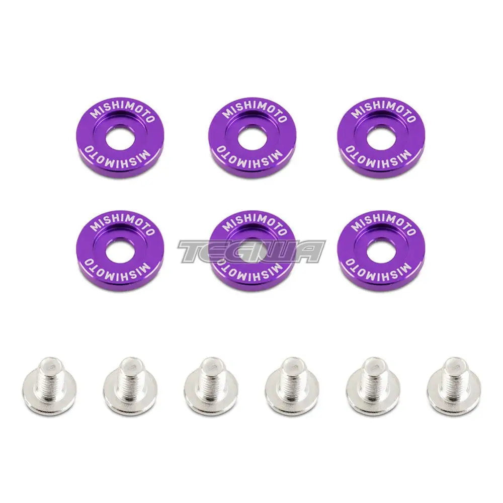 Mishimoto M6 X 1.0 Fender Washer and Bolt Kit 16.7mm OD 6 pcs