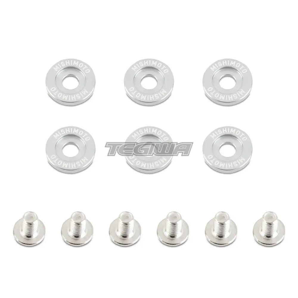 Mishimoto M6 X 1.0 Fender Washer and Bolt Kit 16.7mm OD 6 pcs