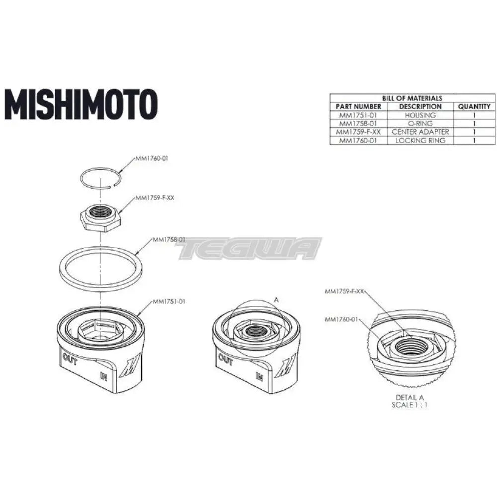 Mishimoto Remote Oil Filter Take-Off Plate