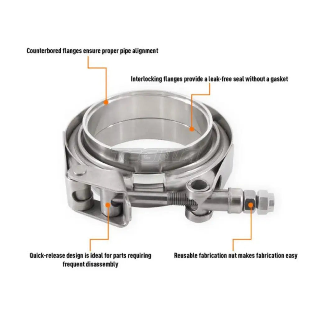 Mishimoto Stainless Steel V-Band Clamp with Flanges