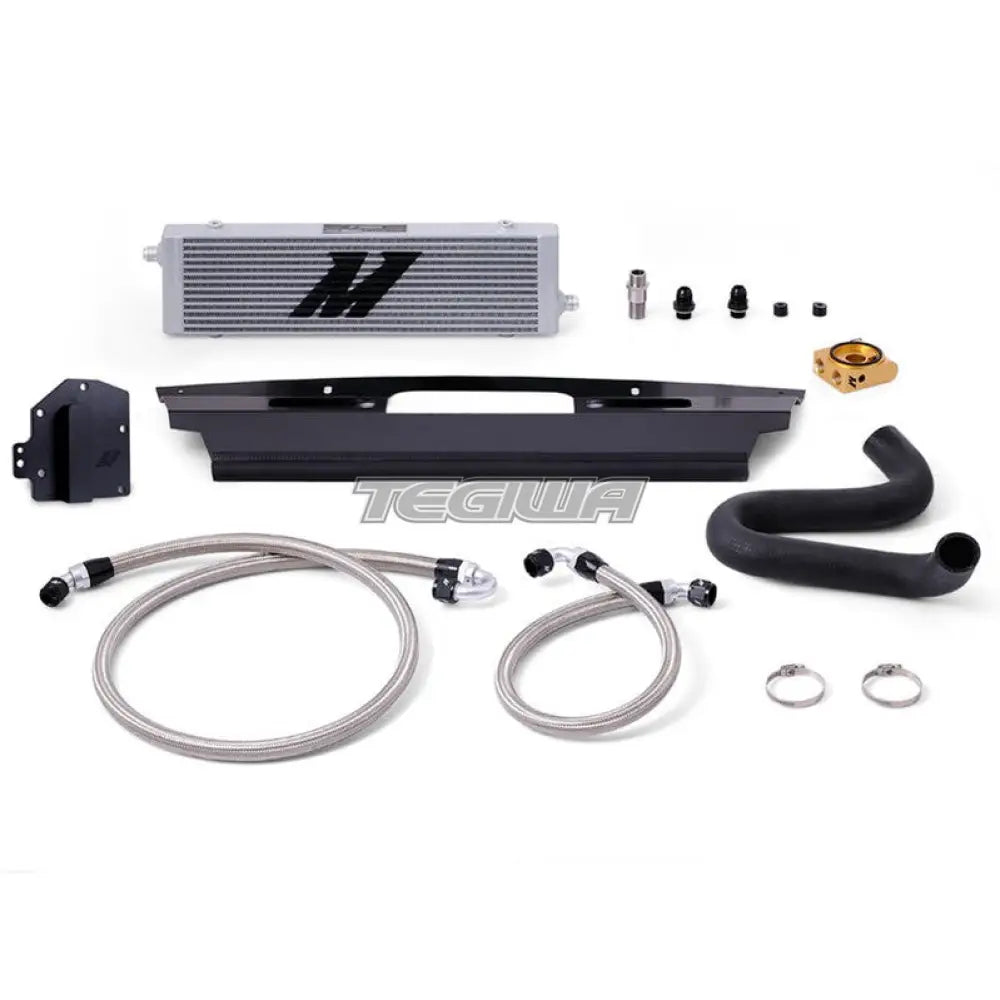 Mishimoto Thermostatic Oil Cooler Kit Ford Silver Mustang GT Right-Hand Drive 15-17