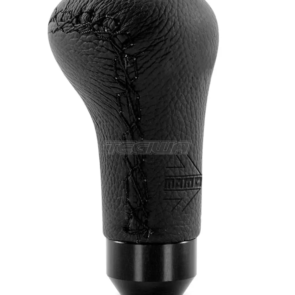 Momo Anatomic Gear Knob Black Leather Long